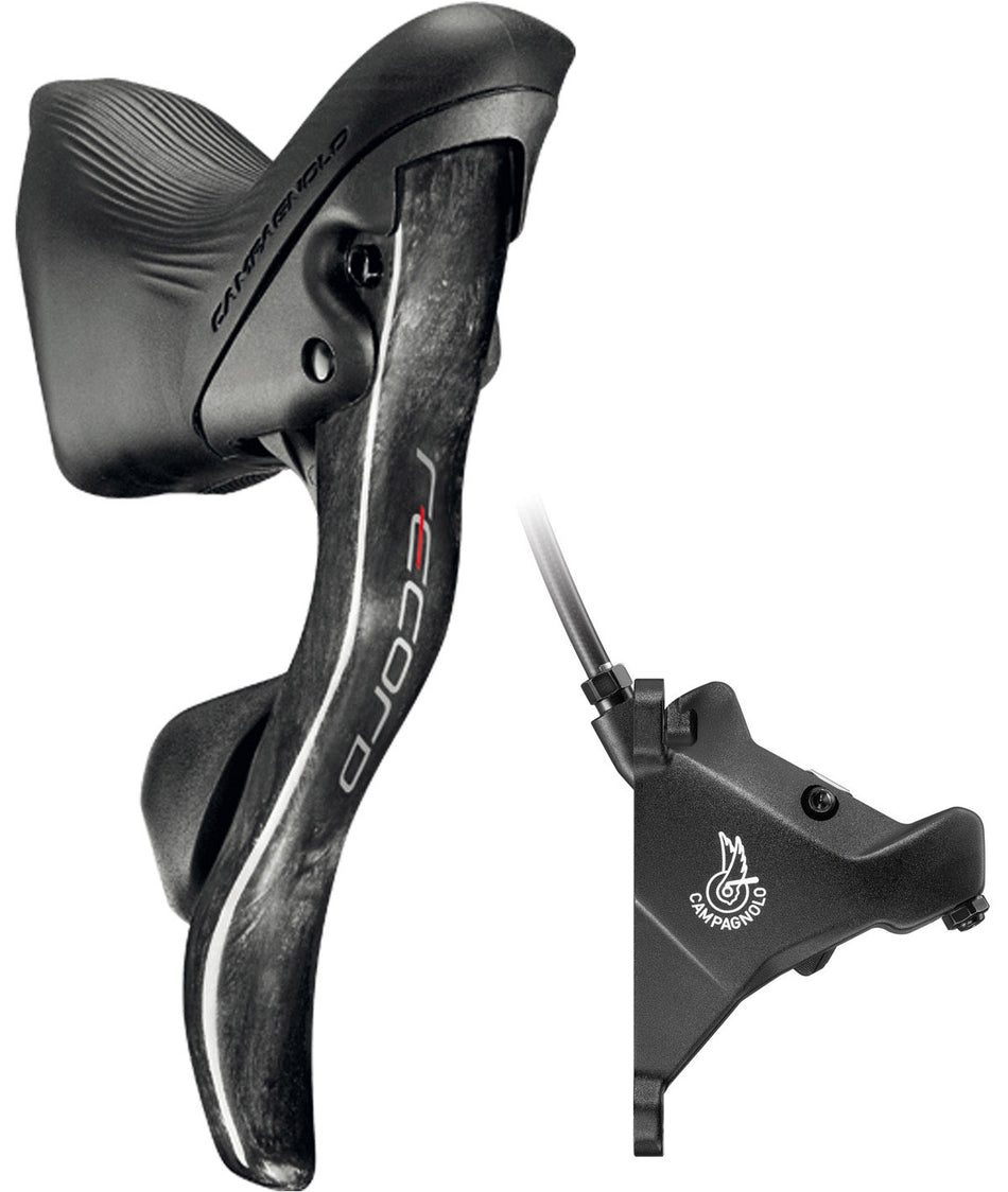 Commande Campagnolo Ergopower DB G Record 12v. + étrier avant 160 avec vis et huile