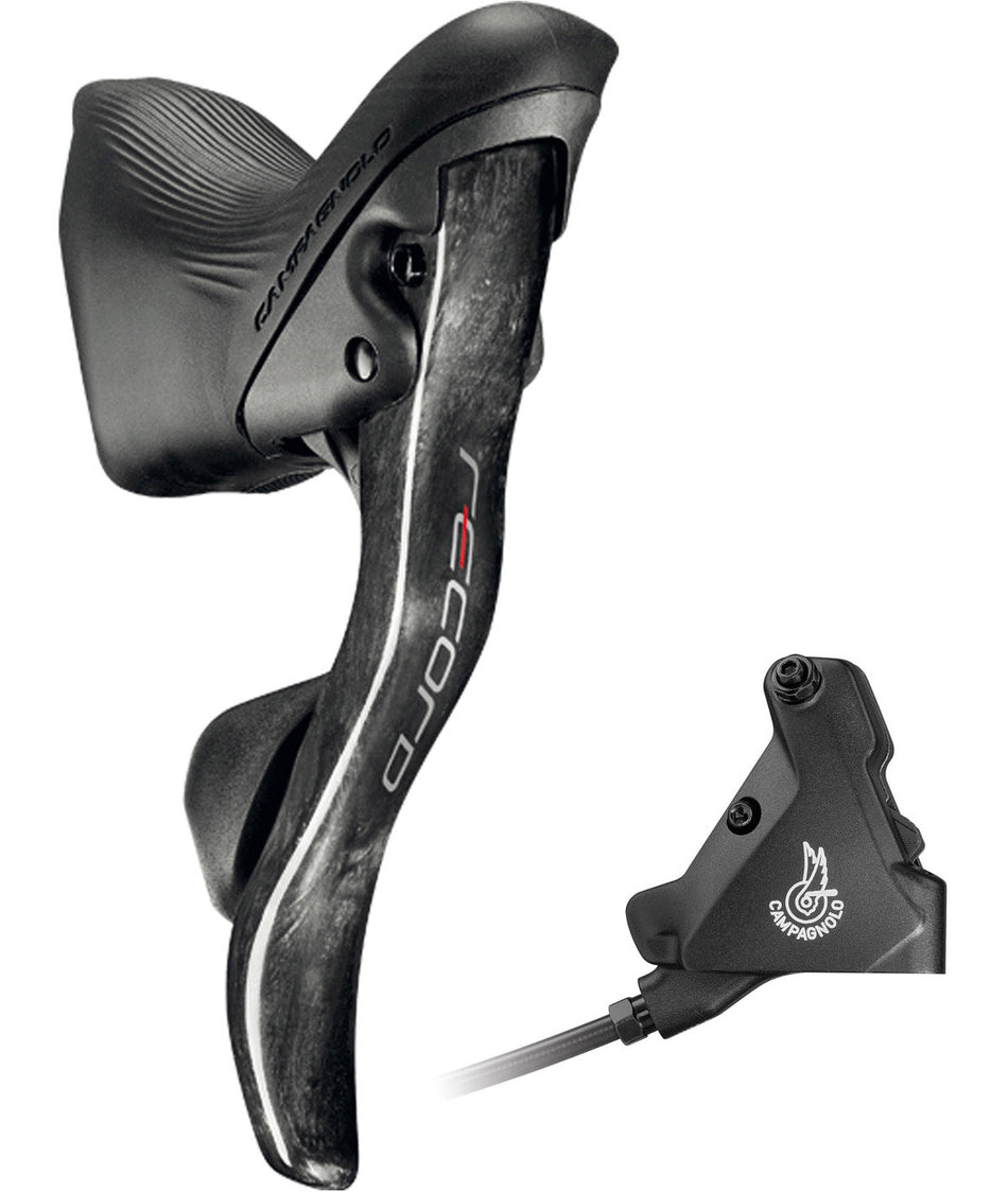 Commande Campagnolo Ergopower DB G Record 12v. + étrier arrière 140 avec huile