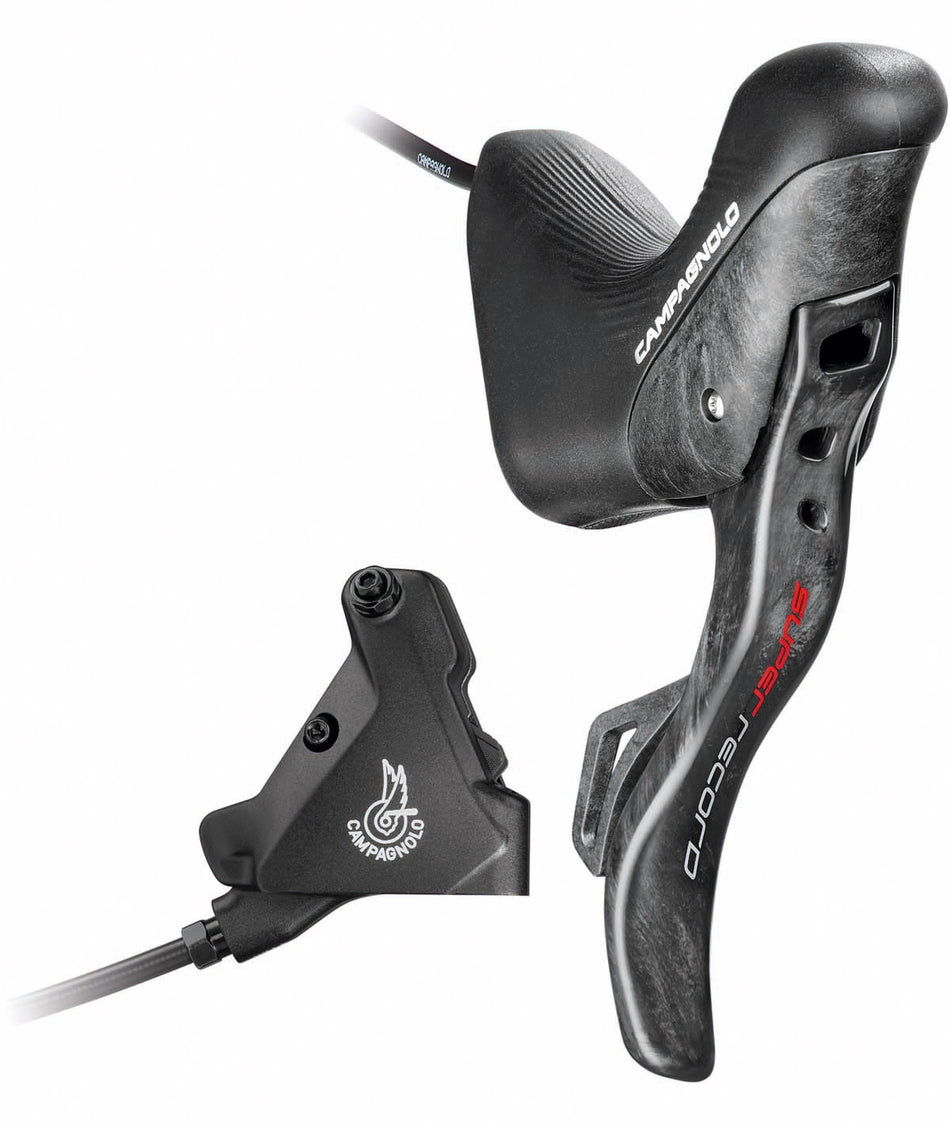 Commande Campagnolo Ergopower DB D Super Record EPS 12v. + étrier arrière 140 avec huile