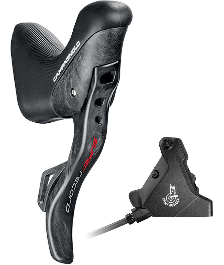 Commande Campagnolo Ergopower DB D Super Record 12v. + étrier arrière 160 avec huile
