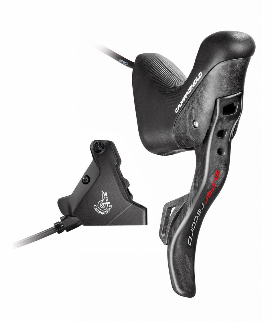 Commande Campagnolo Ergopower DB D Super Record EPS 12v. + étrier arrière 160 avec huile
