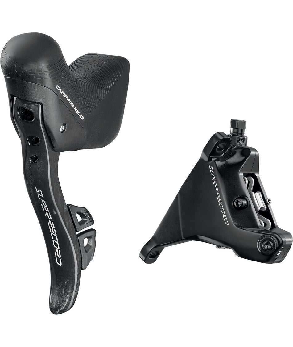 Commande Ergopower DB G Super Record WRL 12v. + Étrier Avant 160 avec vis et huile