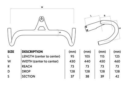 Uhlíková řídítka Wilier J-Bar 430 mm