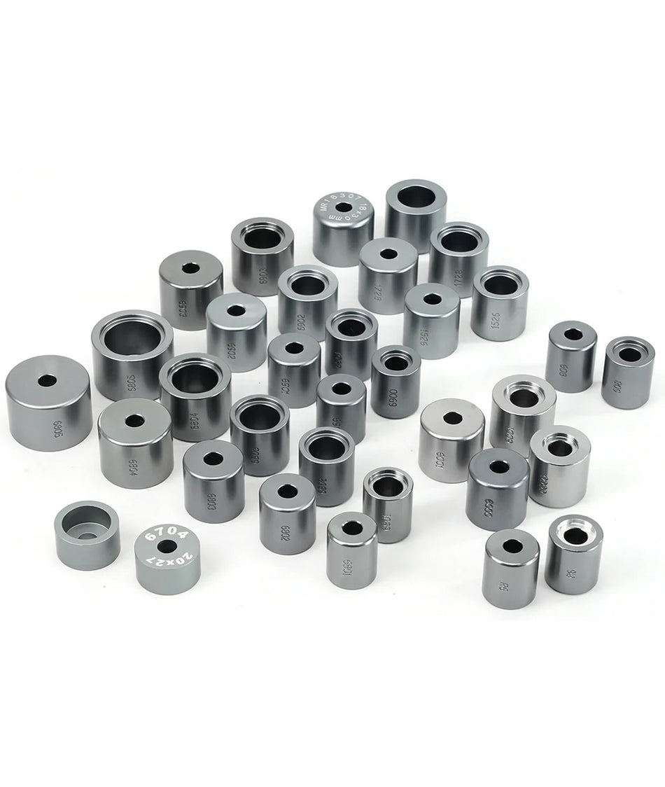 Set of external guides for bearing pressing