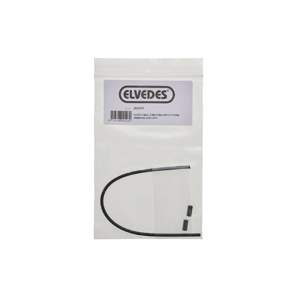 Elvedes - Gaine souple diam. 3,5 mm, 240mm avec 2 embouts de gaine