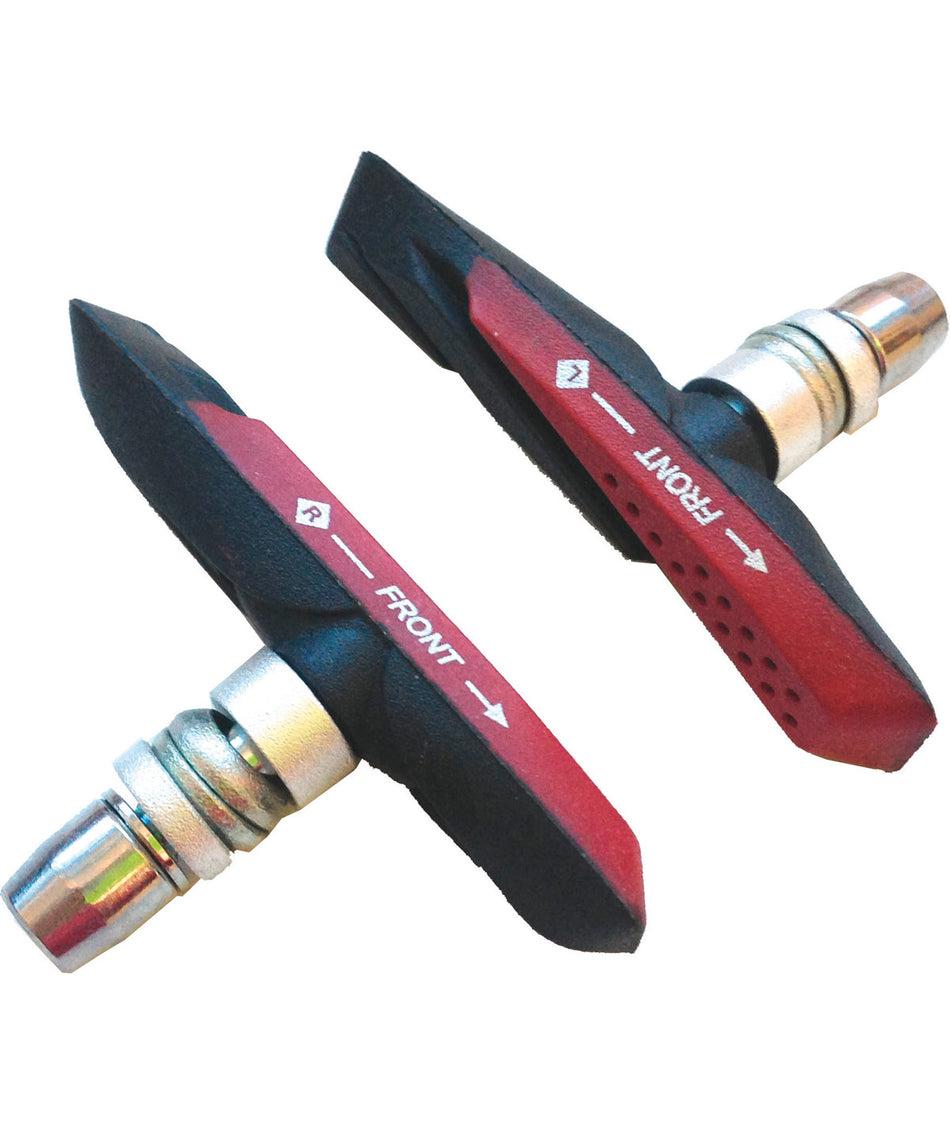 Eleven MTB 72mm V-Brake Pads Black/Red Dual Compound