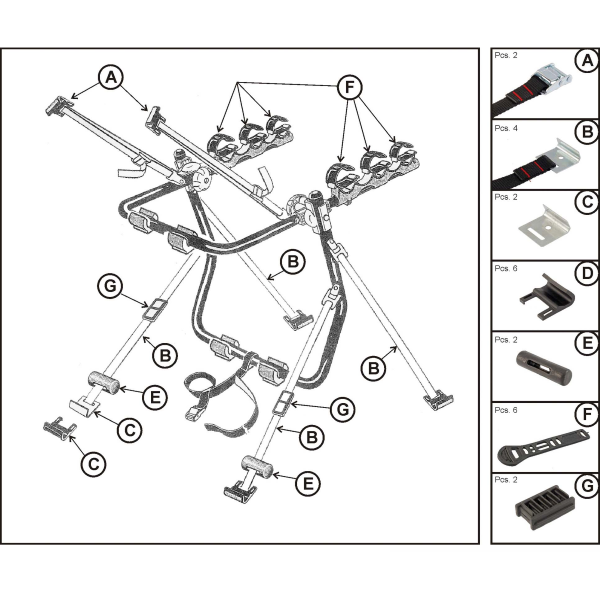 Peruzzo - COMPLETE REPLACEMENT KIT FOR VERONA BIKE RACK