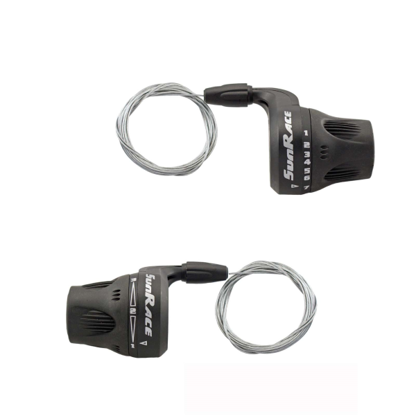 Sunrace - Pair of GRIP SHIFT M6 shifters COMPATIBLE WITH SHIMANO