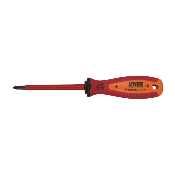 Unior - Cacciavite a croce (PH) con lama isolata VDE TBI 613VDETBI - PH1 x 80 mm