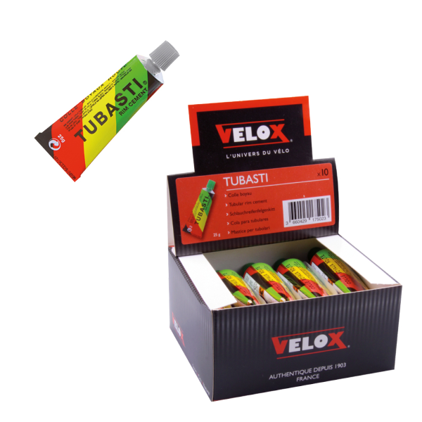 Velox - Display box with 10 tubes of TUBASTI 25g sealant