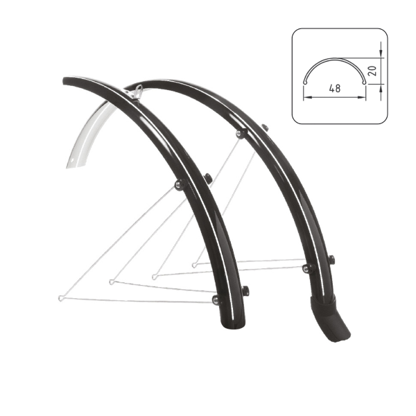 Wag - Kit de garde-boue EN POLYCARBONATE AVEC PROTECTION ANTI-ÉCLABOUSSURES