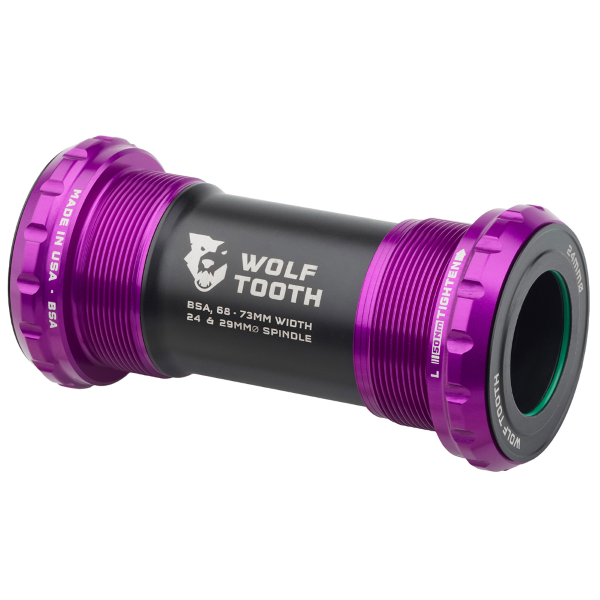 Wolftooth - Boîtier de pédalier BSA filetage anglais pour axe 24mm SHIMANO