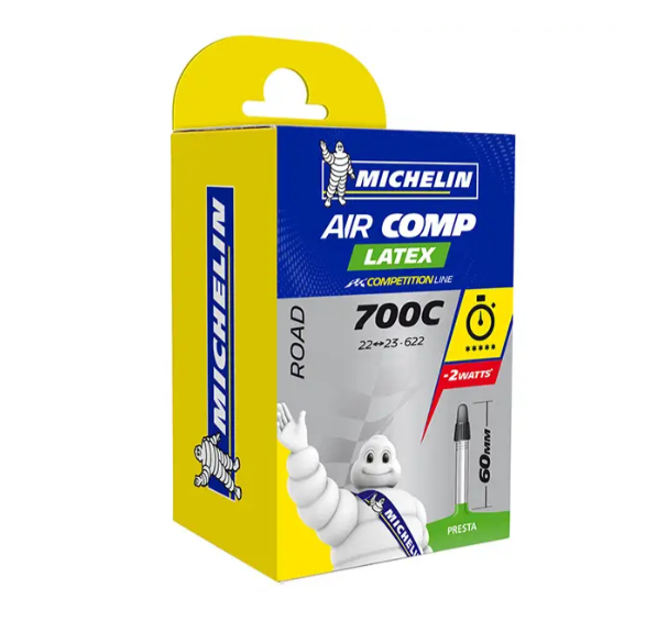 Chambre à Air Michelin Air Comp Latex 700x22/23 Valve Presta 60mm