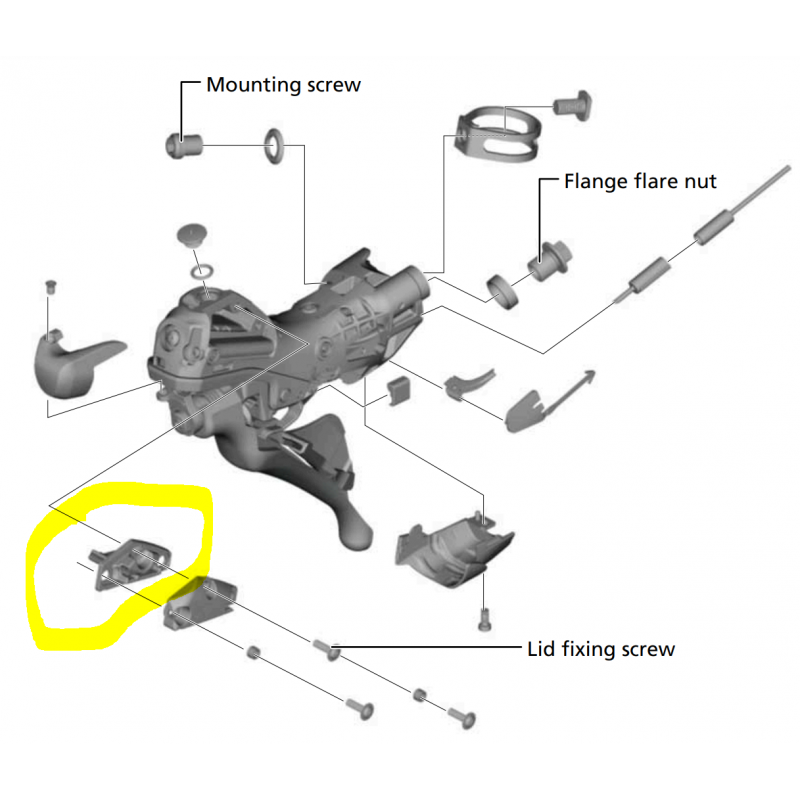 Shimano ST-R9120 Regula diaframma diaframa