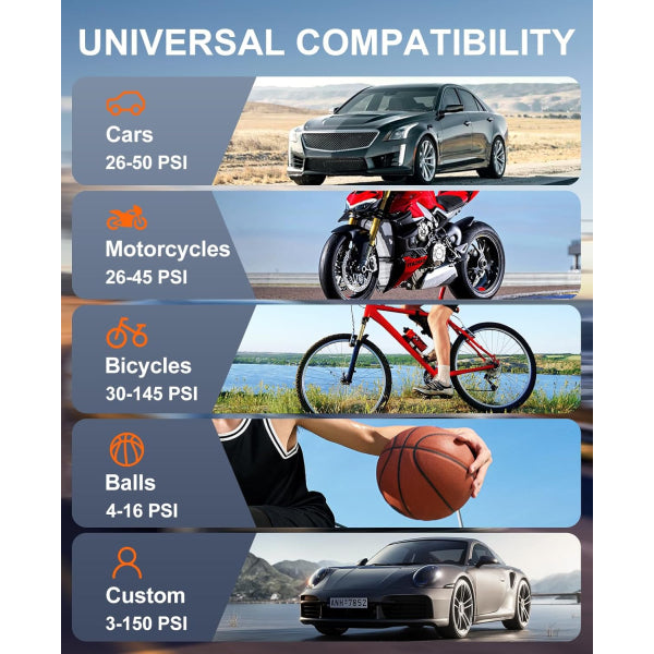 Barbieri Mini Compresseur Universel Pour Toutes Les Vannes 10 Bar Avec Affichage Numérique