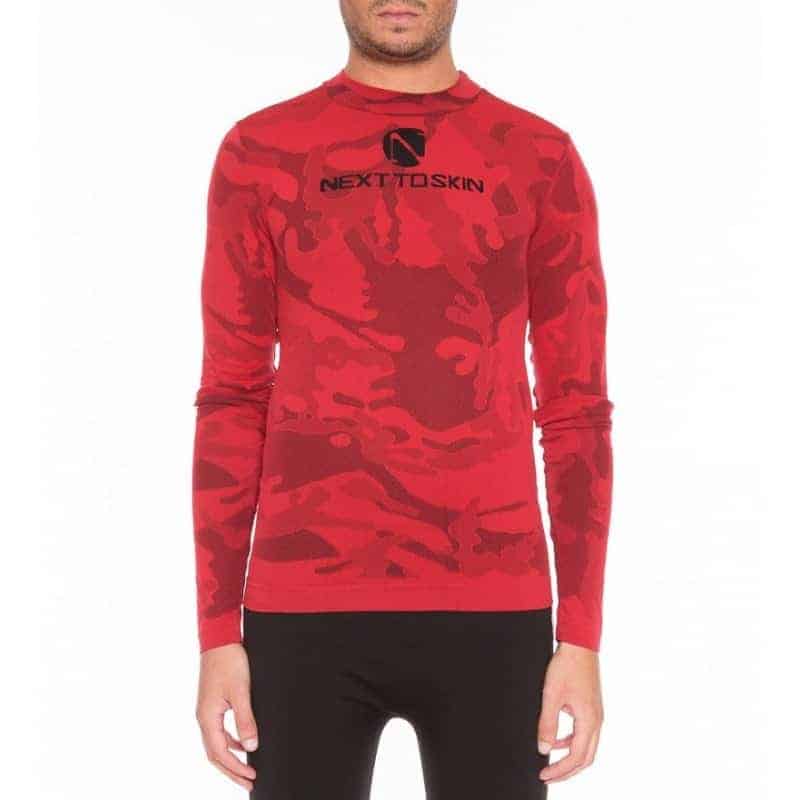 T-Shirt manica lunga camu Next To Skin Red