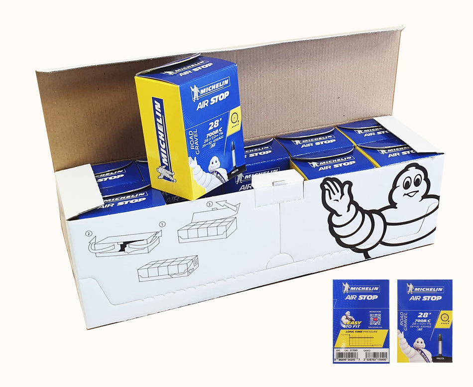 Box of Michelin Air Stop A2 Inner Tube 700×25/32c Road Gravel